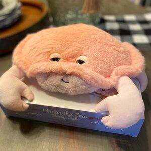 Aroma Home Snuggables “under the sea” crab pillow - lavender scent - Brand new